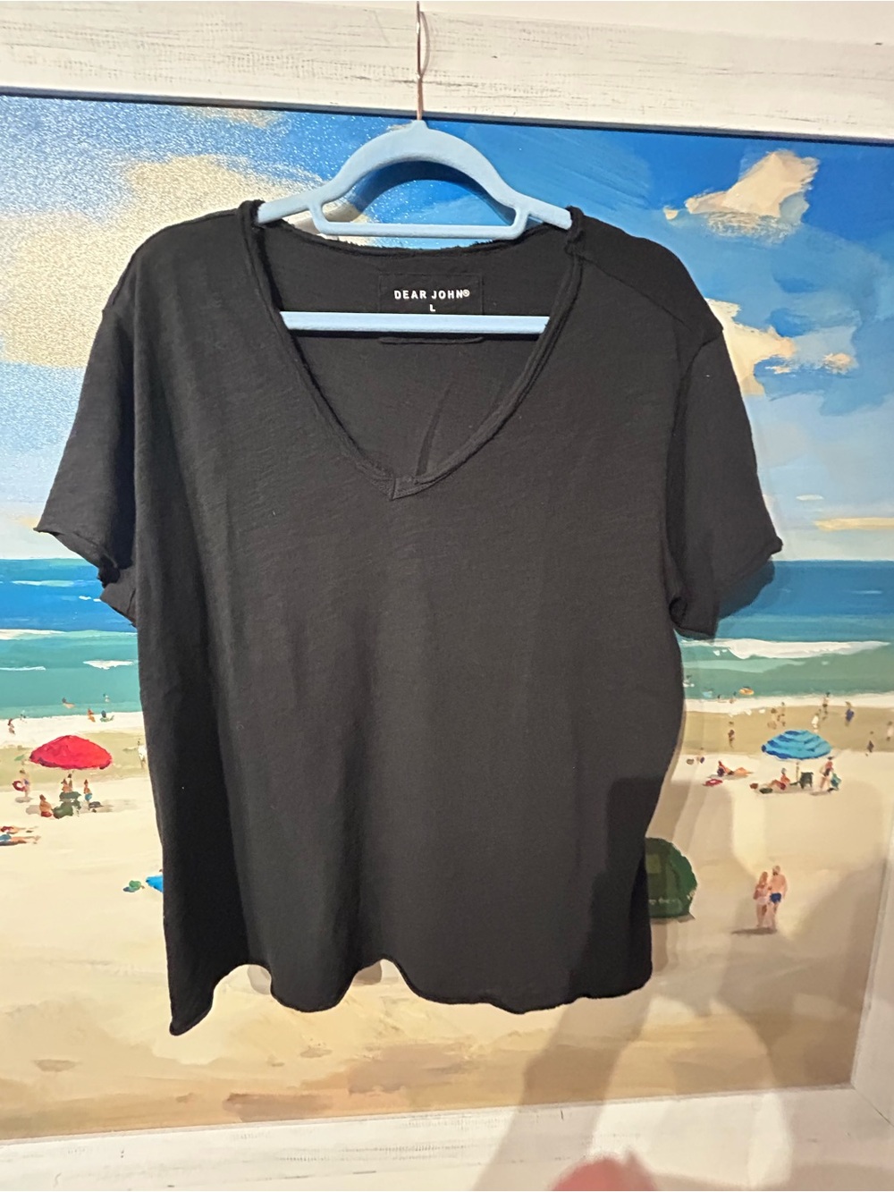 Dear John Black V-Neck Short Sleeve Tee